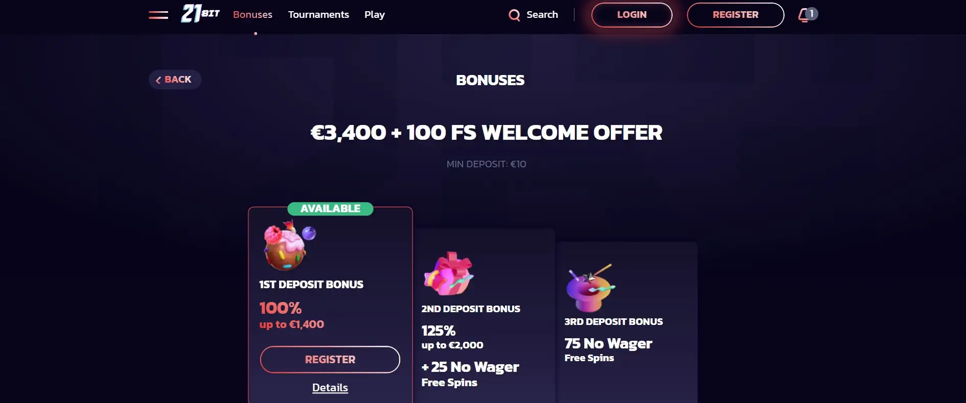 21bit casino Gameplay